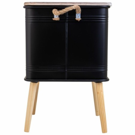 Mesita de Noche Alexandra House Living Negro 41 x 41 x 61 cm