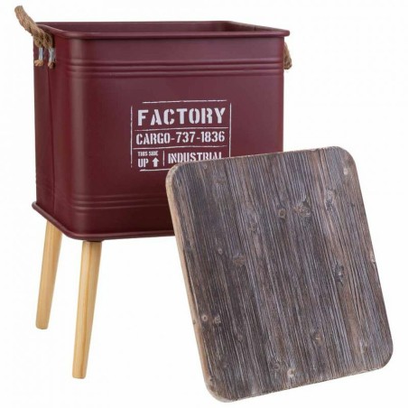 Nachttisch Alexandra House Living Rot 41 x 41 x 61 cm