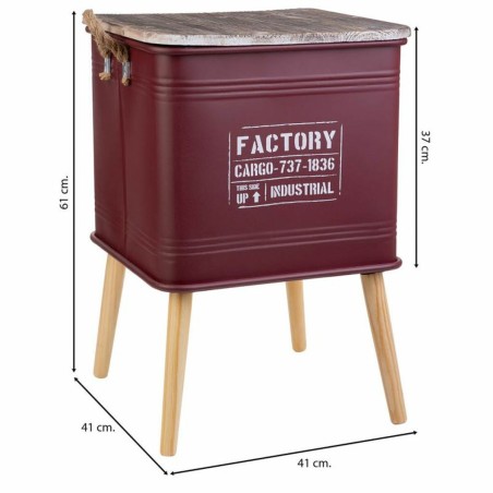 Nachttisch Alexandra House Living Rot 41 x 41 x 61 cm