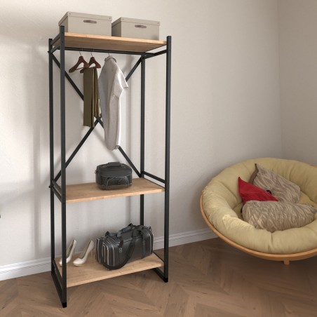 Kast Alexandra House Living Bert_AR0360 Zwart Ek Metaal Hout MDP 66 x