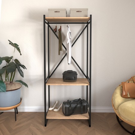Kast Alexandra House Living Bert_AR0360 Zwart Ek Metaal Hout MDP 66 x