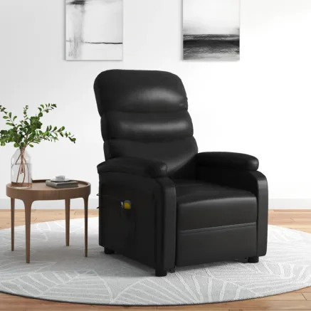 Fauteuil de massage Noir Similicuir