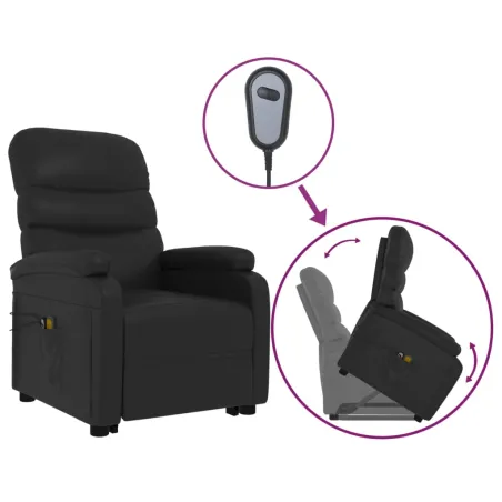 Fauteuil de massage Noir Similicuir