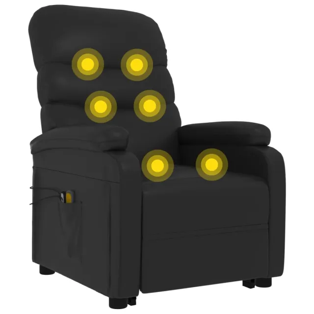 Fauteuil de massage Noir Similicuir