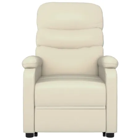 Fauteuil de massage Blanc crème Similicuir