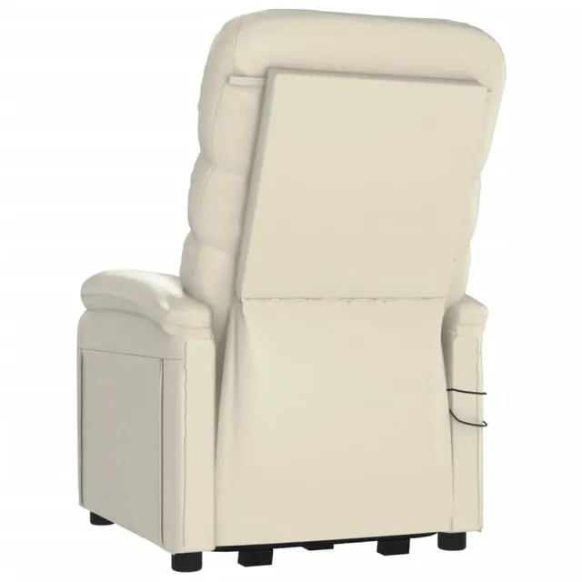Fauteuil de massage Blanc crème Similicuir
