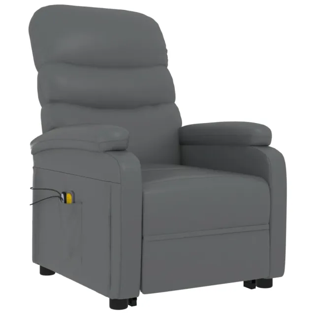 Fauteuil de massage Anthracite Similicuir