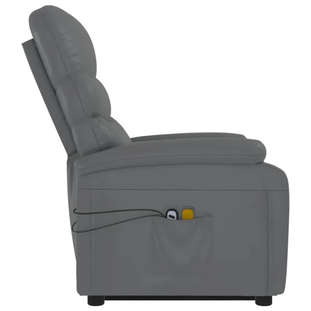 Fauteuil de massage Anthracite Similicuir