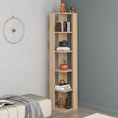 Scaffale ad Angolo Alexandra House Living Rovere Legno MDP 33 x 161 x
