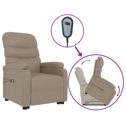Fauteuil de massage Cappuccino Similicuir 2