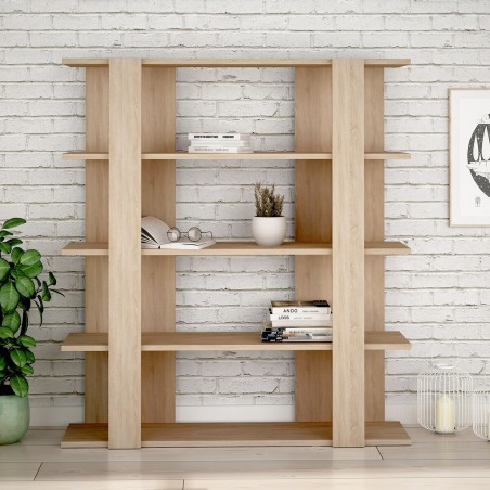 Librairie Alexandra House Living Chêne Bois MDP 110 x 122 x 29 cm 4 E