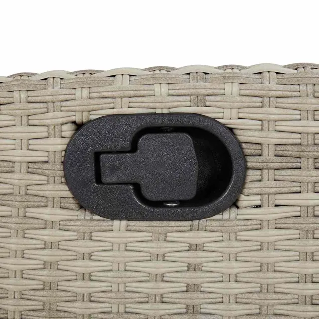 Ensemble à manger de jardin et coussins 7 pcs gris clair rotin