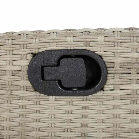 Ensemble à manger de jardin et coussins 7 pcs gris clair rotin