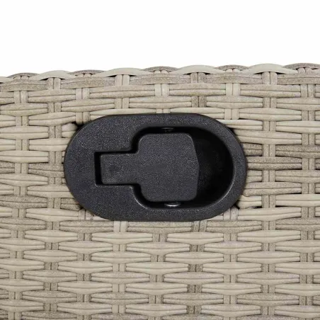 Ensemble à manger de jardin et coussins 9 pcs gris clair rotin