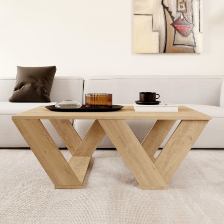 Tischdekoration Alexandra House Living Diagonal Eg Holz MDP 110 x 40 x