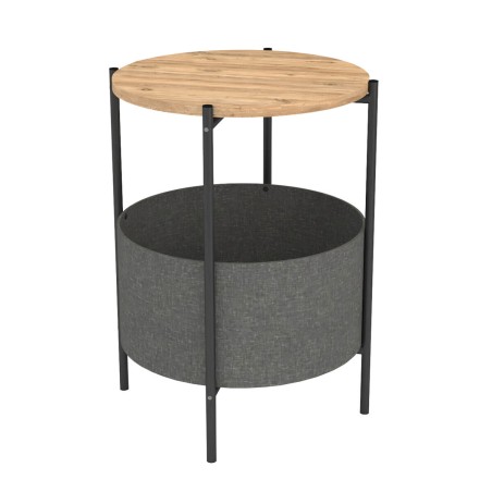 Table d'appoint Alexandra House Living Noir Gris Chêne Métal Bois MD