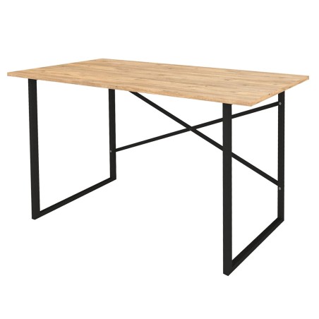 Desk Alexandra House Living Black Oak Metal Wood MDP 120 x 75 x 60 cm