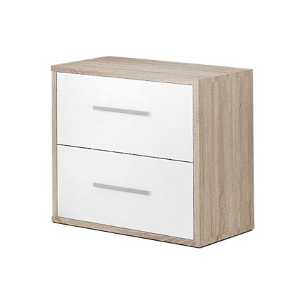 Table de Nuit Alexandra House Living Blanc Métal Bois MDP 40 x 41 x 2