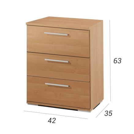 Nachttisch Alexandra House Living Kirschbaum Metall Holz MDP 41 x 62 x 2