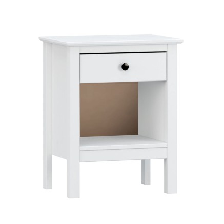 Comodino Alexandra House Living Bianco Metallo Legno di pino 47 x 60 x