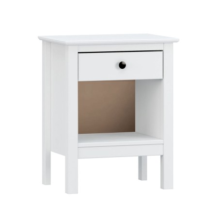 Comodino Alexandra House Living Bianco Metallo Legno di pino 47 x 60 x