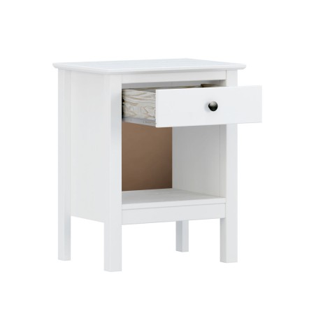 Nachttisch Alexandra House Living Weiß Metall Kiefernholz 47 x 60 x 3