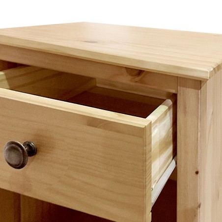 Nightstand Alexandra House Living Honey Oak Metal Pine 47 x 60 x 35 cm