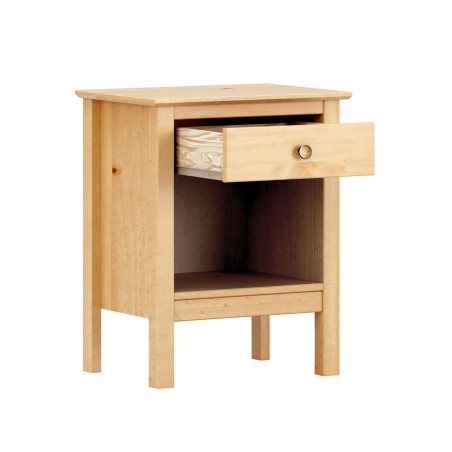 Nachttisch Alexandra House Living Honig Eg Metall Kiefernholz 47 x 60