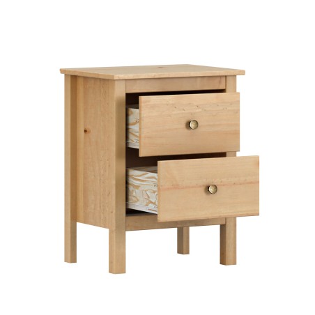 Nightstand Alexandra House Living Honey Oak Metal Pine 48 x 62 x 36 cm