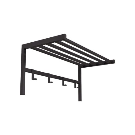 Appendiabiti con ripiano Alexandra House Living Nero Metallo 69 x 32 x