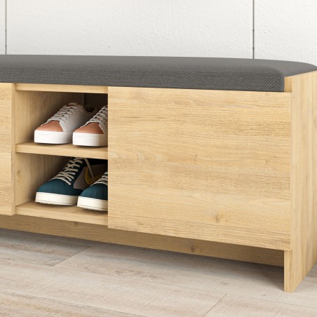 Panca portascarpe Alexandra House Living Marrone Grigio 110 x 43 x 37