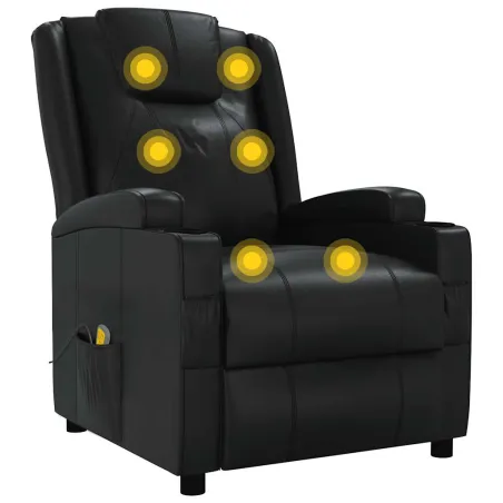Fauteuil de massage Noir Similicuir