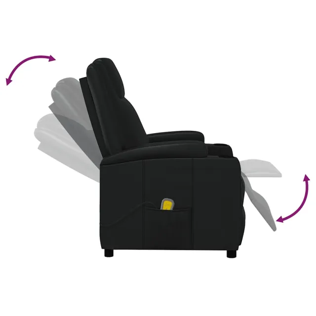 Fauteuil de massage Noir Similicuir