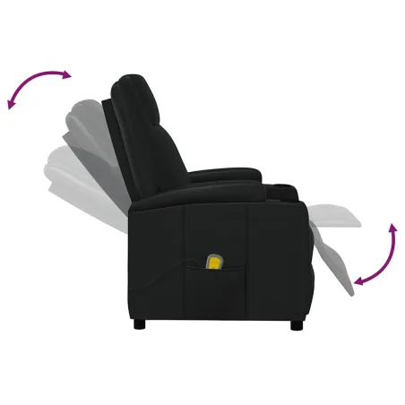 Fauteuil de massage Noir Similicuir
