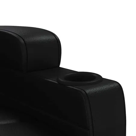 Fauteuil de massage Noir Similicuir