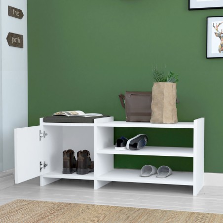 Panca portascarpe Alexandra House Living Bianco Grigio 100 x 44 x 35 c
