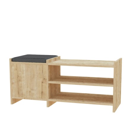 Shoe bench Alexandra House Living Brown Grey 100 x 44 x 35 cm 2 Shelve