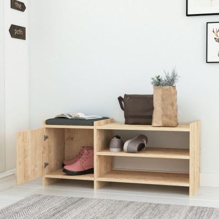 Panca portascarpe Alexandra House Living Marrone Grigio 100 x 44 x 35