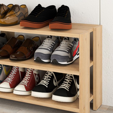 Banco zapatero Alexandra House Living Marrón 84 x 44 x 29 cm 2 Estant 2
