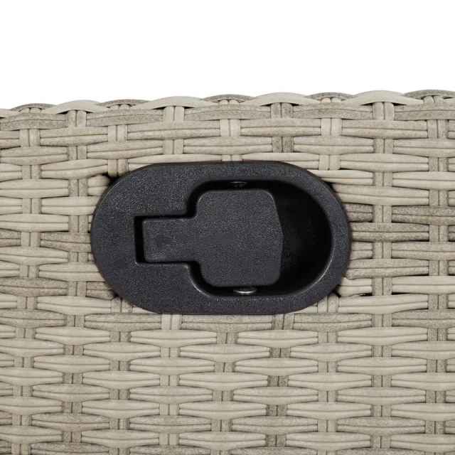 Ensemble à manger de jardin et coussins 9 pcs gris clair rotin