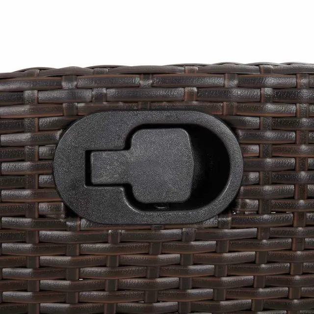 Ensemble à manger de jardin et coussins 7 pcs marron rotin