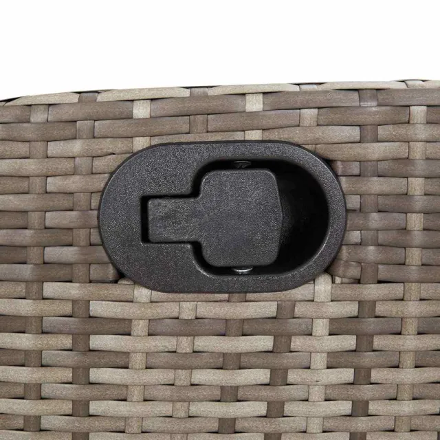 Ensemble à manger de jardin et coussins 7 pcs gris rotin