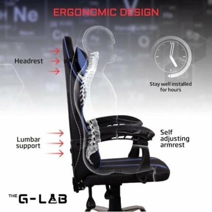 Sedia da Ufficio The G-Lab KS-NEON-BLUE Azzurro 2