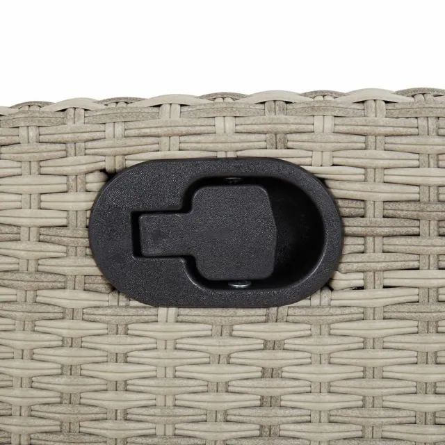 Ensemble à manger de jardin et coussins 9 pcs gris clair rotin