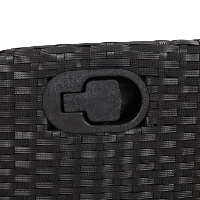 Ensemble à manger de jardin avec coussins 3 pcs Noir