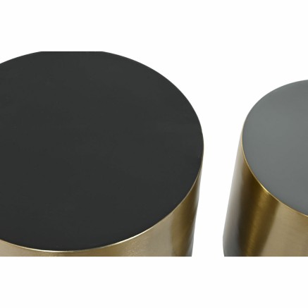 Set van 2 tafels Home ESPRIT matte black