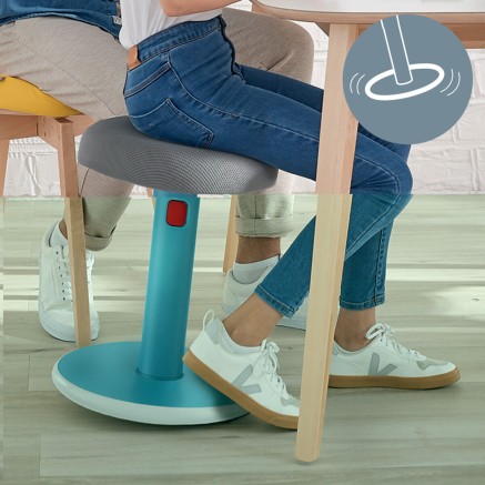Taburete Ergonómico Leitz Ergo Cosy Active Azul Plástico 2