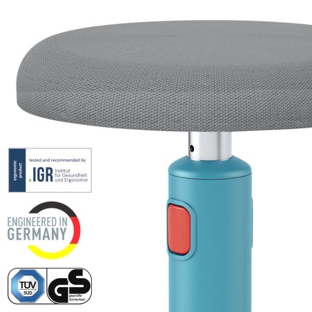 Ergonomischer Hocker Leitz Ergo Cosy Active Blau Kunststoff