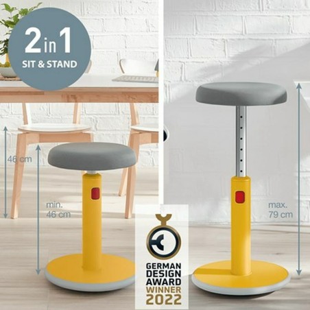 Sgabello Ergonomico Leitz Ergo Cosy Active Giallo Plastica