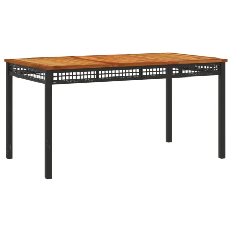 Ensemble à manger de jardin coussins 5pcs Noir Résine tressée